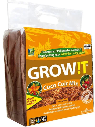 HYDROFARM GROW!T COCO COIR MIX BRICK