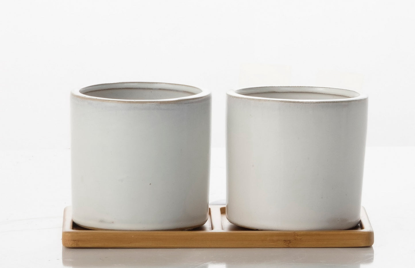 ALF Loft Double Cylinder Petit Pot w/ Bamboo Saucer