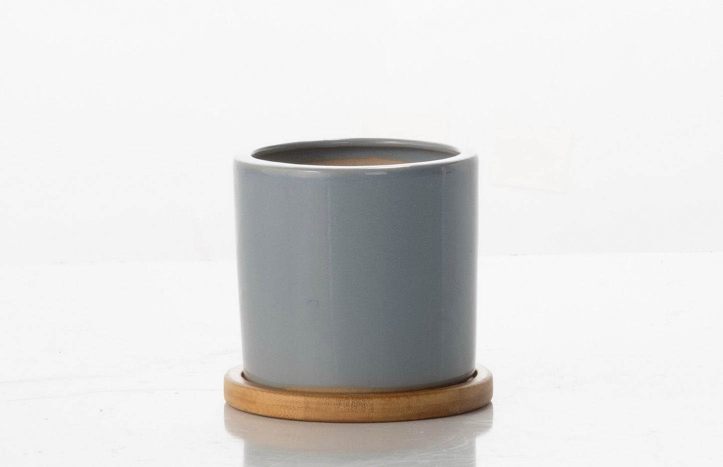 ALF Loft Cylinder Petit Pot w/ Bamboo Saucer