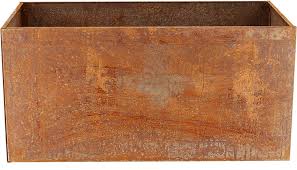 Esschert Rectangle Corten Steel Planter