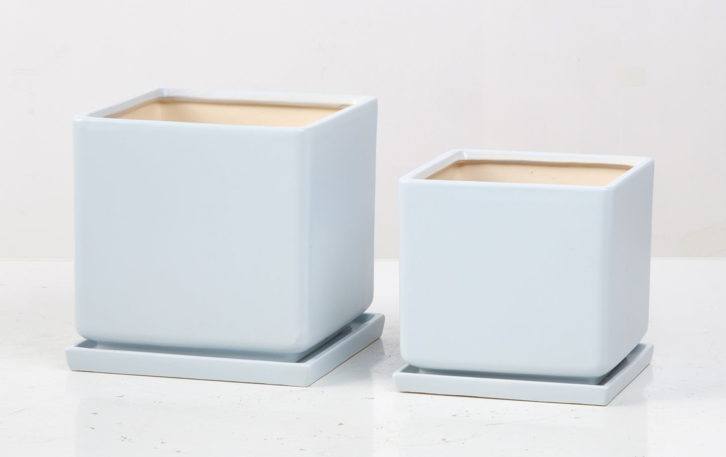 ALF Mezzo Square Pot w/ Attached Saucer