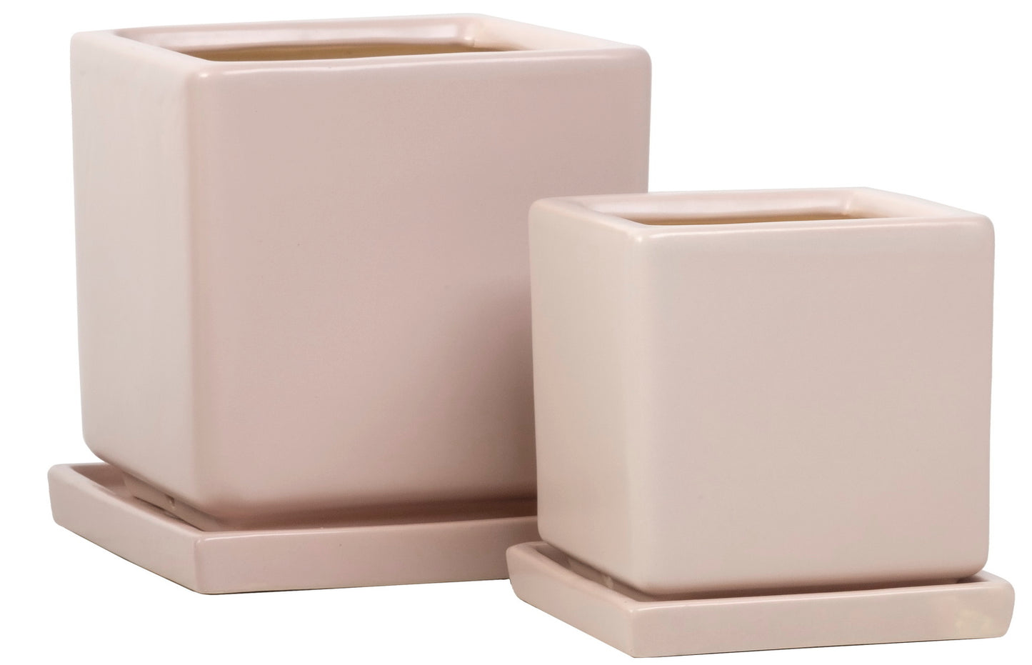 ALF Petits Square Pot w/ Attached Saucer