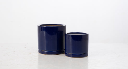 ALF Ocean Cylinder Petits Pot w/ Attached Saucer