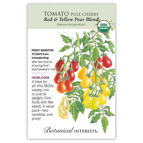 Tomato Cherry 'Red/Yellow Pear Blend Pole'