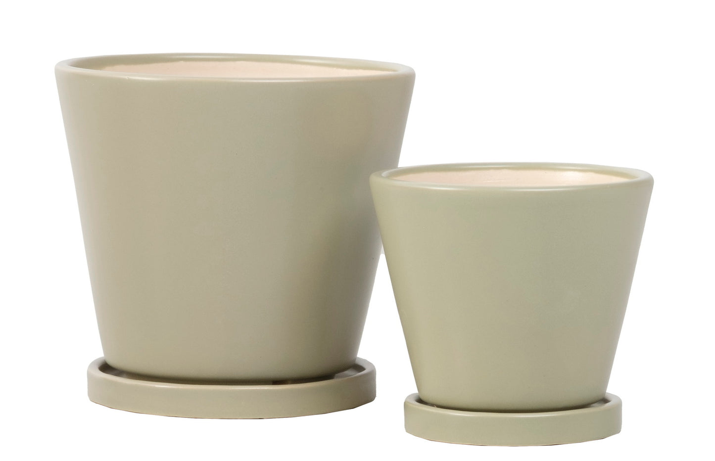 ALF Petits Round Tapered Pot w/ Attached Saucer