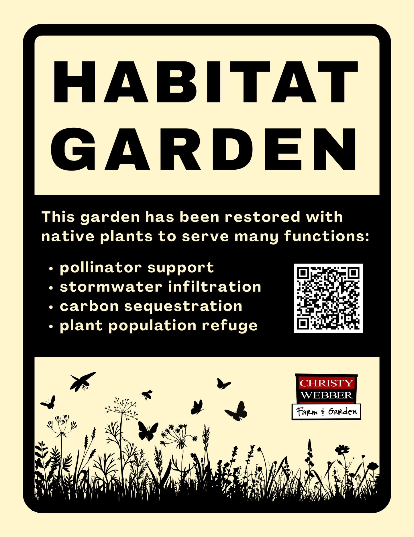 Habitat Garden Sign