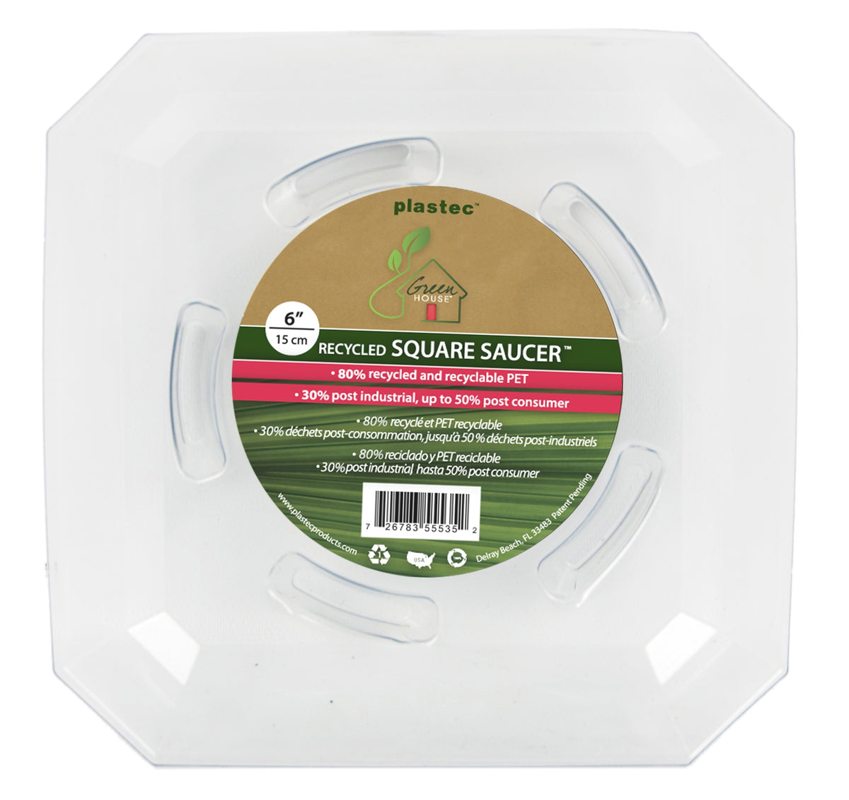 Luster Leaf Plastec Square Saucer