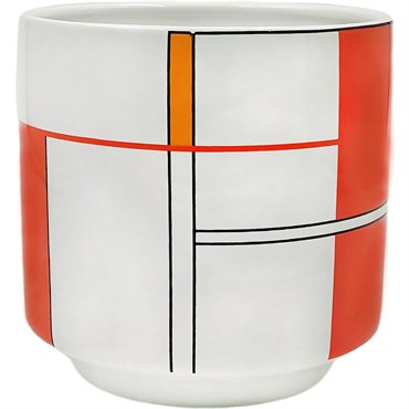 Mcarr 5.7"x5.7"x5.5" Ceramic Pot Glossy Glaze