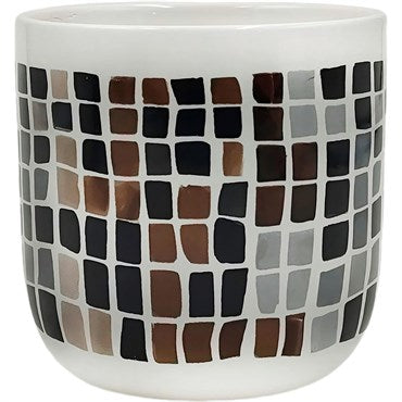 Mcarr 3.9"x3.9"x3.7" Ceramic Pot Glossy Glaze