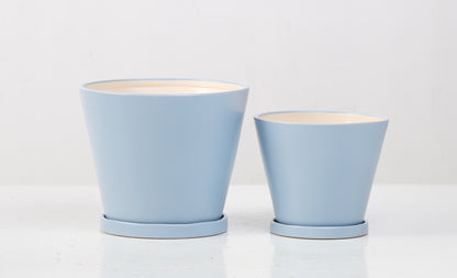 ALF Mezzo Round Tapered Pot w/ Attached Saucer