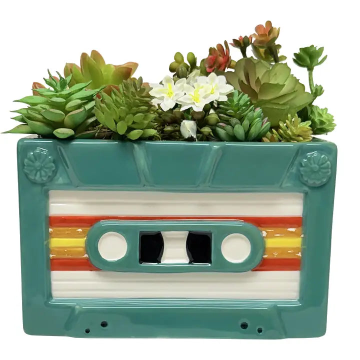 Retro Cassette Tape Planter
