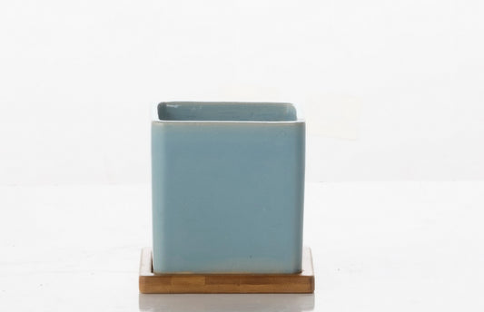 ALF Loft Square Petit Pot w/ Bamboo Saucer