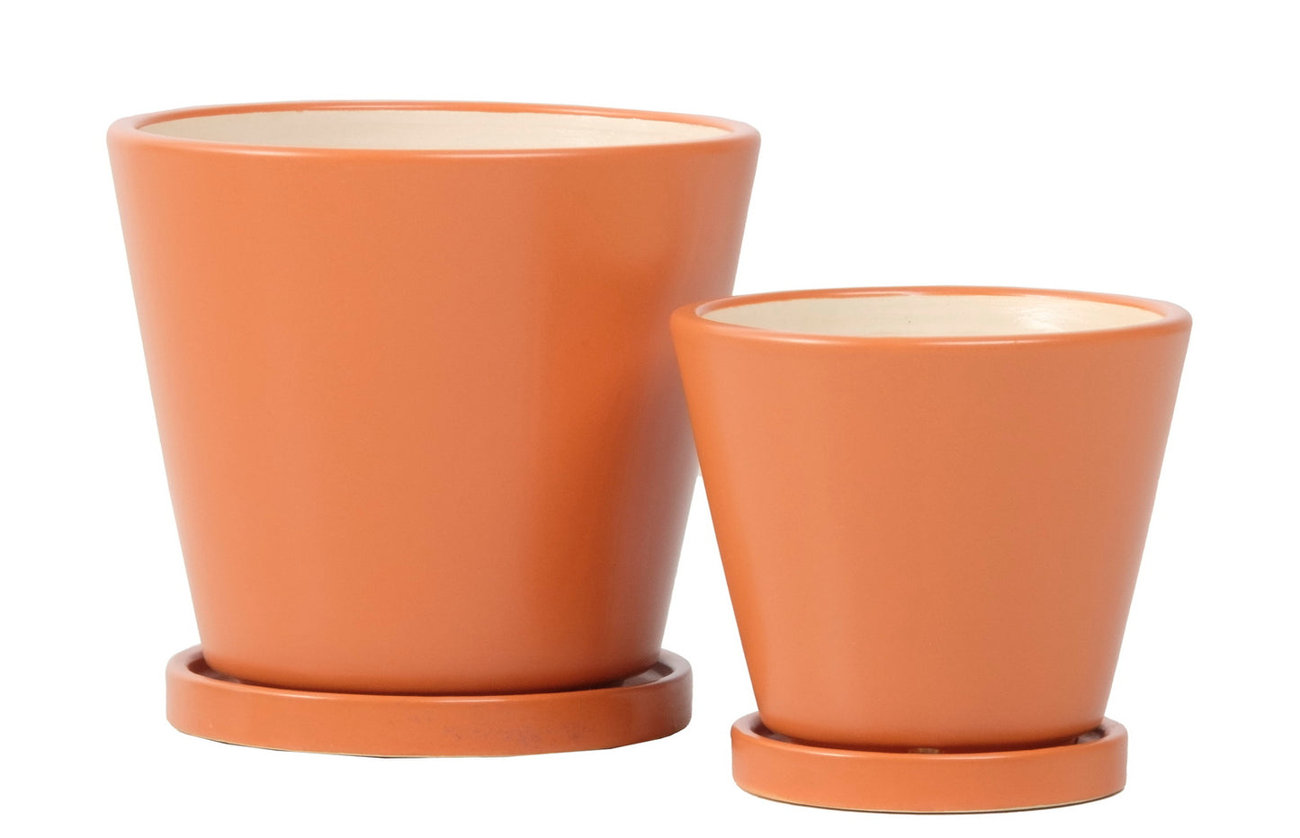 ALF Petits Round Tapered Pot w/ Attached Saucer