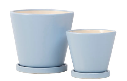 ALF Petits Round Tapered Pot w/ Attached Saucer